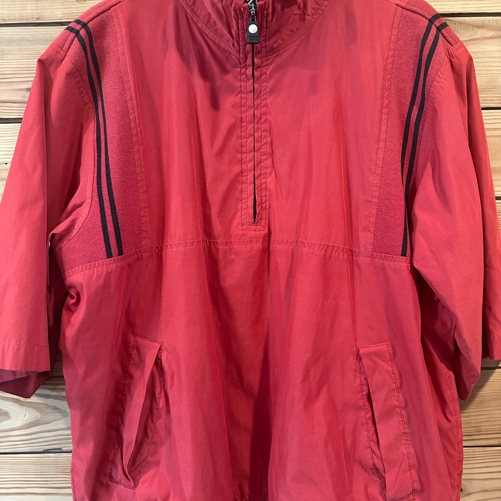 Izod Red and Black Windbreaker Lightweight Jacket